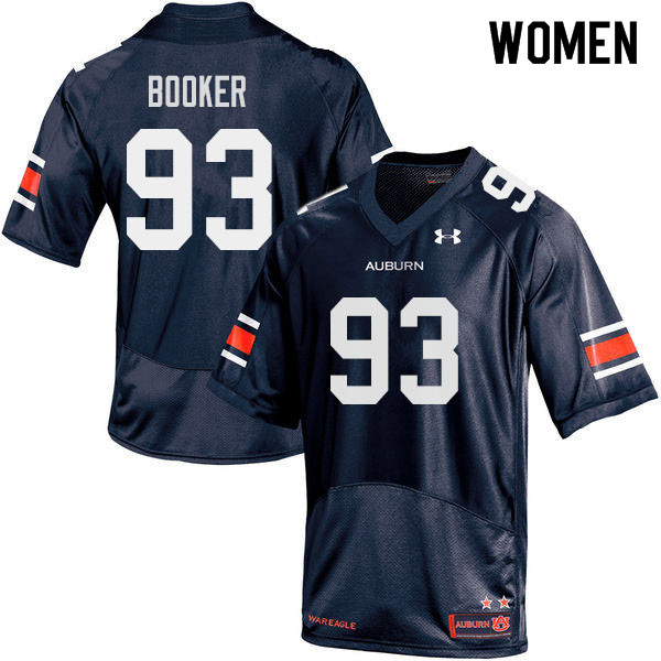 Women #93 Devonte Booker Auburn Tigers College Football Jerseys Sale-Navy - Click Image to Close